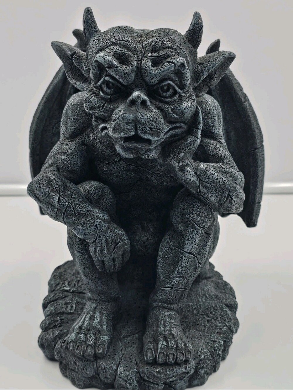 Summit Collection Gargoyle Garden Statue - Black Stone Finish